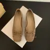 Sapatilhas de balé vintage estilo francês para mulheres, novo modelo primavera-verão 2026, sapatos baixos rasos para combinar com saias, sapatos de vovó