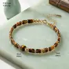 Pulsera Delgada de Tubo Cuadrado de Amatista Azul y Aventurina Natural para Mujer, Pulsera de Cristal Moderna, Elegante, Suave y Sofisticada
