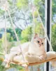 Tapete para Habitat de Gato com Explosão Transfronteiriça Rede Robusta para Gato com Estofamento e Madeira Sólida Rede para Animal de Estimação com 4 Ventosas Cama para Gatos