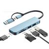 Estação de Acoplamento Tipo-C 3.0 Divisor Hub USB para Laptop Um-Para-Seis Cabeça Dupla Oito-Em-Um USB