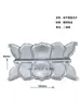 Accesorios de Hierro Forjado Accesorios de Arte de Aluminio Imitación Puerta de Hierro Flores Decorativas Placa Base Cuadrada Soldable Cabeza de Flor para Puerta Flor de Hierro Lámina de Hierro Flor