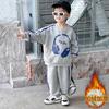 Conjunto de Sudadera para Niño Otoño 2025 Ropa Nueva para Niños Cuello Redondo Ropa Suelta Moderna Bebé Conjunto de Dos Piezas de Moda