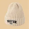 Gorros Infantiles con Letras, Estilo Coreano y Japonés 2025 Gorros de Punto para Bebé al por Mayor, Nuevos Gorros de Punto para Bebé Otoño e Invierno Ins