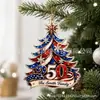 Adorno Navideño de Acrílico Tema Patriotismo 2026 250 Aniversario de la Fundación de los Estados Unidos Regalo Navideño