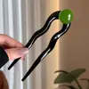 Pasador de Plástico en Forma de U con Perla Redonda para Mujer 2025 Nuevo Pasador de Alto Nivel Disco para la Parte Trasera de la Cabeza Pasador de Pelo Bola Accesorios para el Cabello
