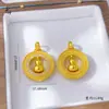 Tienda de oro con oro antiguo y oro alrededor del diamante espigas de trigo calabaza giratoria colgante moda Joker collar estilo moda nacional