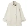 2026 Moda Transfronteriza Otoño/Invierno Elegante Abrigo Entallado Estilo Chino con Solapa para Personas de Mediana Edad y Mayores, Talla Grande, Cálido, Rejuvenecedor y Versátil
