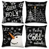 Comercio Exterior Transfronterizo Más Vendidos Fundas de Almohada Navideñas Personalizadas para Sofá de Sala de Estar, Cojines Decorativos Festivos para Dormitorio, Almohadas y Fundas de Almohada