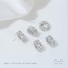 Acessórios de Contas Espaçadoras de Grande Furo em Ouro 14K e Prata com Zircônia Encaixada Fio Espaçador Pérola Cristal Pulseira Material para Joias DIY Feito à Mão