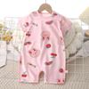 Ropa de Verano de Manga Corta para Niños para Escalar Mameluco para Recién Nacido Mameluco de Algodón Puro para Bebé para Niños Niñas Hakayama