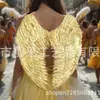 Alas de ángel más vendidas transfronterizas Halloween alas de plumas artificiales de hoja accesorios de cosplay suministros para fiesta de baile