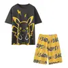 Pijama de Manga Corta de Algodón Puro para Hombre Verano Delgado Dibujos Animados Casual Dibujos Animados Casual Conjunto de Ropa para el Hogar para Adolescentes, Estudiantes de Secundaria y Preparatoria, Talla Grande