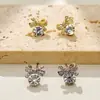 Pendientes de lazo compactos y elegantes, modernos y versátiles, accesorios de lujo ligero para el día a día