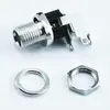 Enchufe de Alimentación DC DC-025Bm 5.5*2.1/2.5 Boca Larga Pin Curvado Enchufe DC de Alta Corriente con Contactos Dorados Roscados