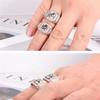 Anillo de Circonita de Lujo Yihua Anillo de Moda Europeo y Americano de Venta Caliente Anillo de Diamantes Dominante Anillo Creativo Micro-Incrustado de Diamantes Completos Venta al por Mayor