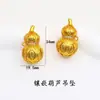 Pendente de Cabacinha Dourado Vietnamita de Longa Duração com Zircônia Incrustada Colar DIY Feito à Mão Acessórios de Corda Trançada para Pendurar no Carro