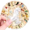 Paquete de Pegatinas Estilo Nuevo Transfronterizo de 50 Piezas Retro Vintage Europeo Pegatinas Creativas para Decoración de Diario de Cartas Antiguas