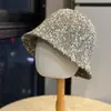 Otoño Invierno Simple Hilo Rizado Mezclado Sombrero Cubo Mujer 2026 Moda Cálido Sombrero de Pescador Hace que la Cara se Vea Más Pequeña Cubre Rostro Juvenil Sombrero de Moda