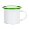 Copo de esmalte de transferência de calor em branco vintage Copo revestimento de sublimação ao ar livre camping personalidade cor borda ondulação xícara de café