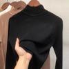 Ropa de punto para mujer Primavera y Otoño cuello medio alto camisa base ropa interior otoño e invierno estilo occidental suéter de cachemira 2021nuevo top