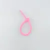 Corbatas de Cable de Silicona de Colores, Organizadores de Cables Reutilizables, Llaveros, Correas de Bloqueo Automático, Duraderas, Disponibles en Múltiples Colores