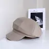 Gorra de Boina Versátil de Color Sólido Estilo Artístico para Mujer, Otoño Simple Casual Moda Callejera Gorra de Béisbol Parasol