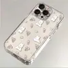 739 Conejo Flor Manzana 17PROMAX Funda para Teléfono 16/15/14 Space Case iPhone13/12 Estilo Dibujo Animado