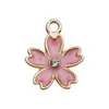 Conjunto Misto de 30 Flores Rosa com Gotejamento de Óleo Acessórios para Joias DIY Estilo Coreano Chaveiro Ligas Pequenos Pingentes Pulseira Colar Charms