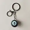 Llavero Creativo Mini Bola 8 Negra Realista de Billar, Colgante de Billar Año del Caballo Nuevo Año, Regalo Pequeño para Venta en Puestos