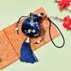 Saquinho estilo antigo saquinho de sachet bolsa vazia bolsa verde portátil pacote de material DIY sachet de traço