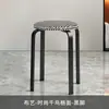 Banqueta de Luxo Leve Estilo Italiano, Pequena Banqueta Redonda para Uso Doméstico, Banqueta Tendência para Mesa de Jantar, Banco Empilhável Moderno Minimalista para Sala de Estar, Banqueta Baixa
