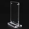 Suporte expositor de acrílico personalizado para cartões, porta-cartões de publicidade, painel expositor de sinalização, quadro de cardápio, suporte de acrílico em forma de T