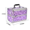 Stock Listo del Fabricante 740 # Caja de Herramientas de Maquillaje de Aleación de Aluminio, Caja de Almacenamiento, Caja para Uñas Artísticas, Bolsa de Maquillaje de Gama Alta