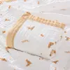 Manta Toalha de Banho para Bebê, Algodão Classe A, Gaze de Seis Camadas, Estampa de Desenho Animado, Manta Absorvente Ampliada para Recém-Nascidos e Crianças, Algodão Puro Classe A
