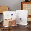 Sacos Coloridos Impressos para Pão com Selagem de Arame Oito Lados, Sacos de Embalagem à Prova de Óleo para Pão de Forma 450g, Sacos de Embalagem para Panificação