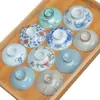 Conjunto de Tampa de Gaiwan de Três Peças, Tampa Única para Tigela de Chá, Tampa Única de Conjunto de Chá de Cerâmica Vendida Separadamente, Disponível em Tamanhos Grande e Pequeno, com Acessórios de Tampa de Porcelana Branca
