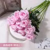 Flores artificiais rosas personalizadas para decoração de casamento, decoração de palco de hotel, fundo, flores falsas para adereços de corredor