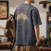 Roupas Masculinas Xintang 2026 Verão Nova Camiseta Manga Curta Pesada com Aspecto Lavado para Homens, Atacado Disponível
