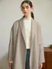 Bargain de liquidación Abrigo de lana de manga larga para mujer Otoño e Invierno, Estilo minimalista cálido, Cárdigan extralargo