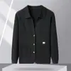 Chaqueta de punto transfronteriza para hombre, nuevo estilo otoño e invierno, cárdigan liso casual, simple y elegante de lana para hombre