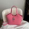 Bolso de Mujer Texturizado 2025 Nuevo Vintage Versátil Bolso Bandolera Casual Trabajo Viajero Portátil Bolso Balde