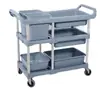 Carrito de Comedor Móvil Multifuncional para Restaurante y Hotel, Carrito de Tres Niveles, Carrito de Plástico para Entrega de Comida, Carrito para Servir Comida, Carrito para Recoger Comida, Carrito para Recoger Tazones