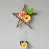 Colgante de pared de cinco estrellas colgante de pared simulado traje colgante de pared flor artificial de plástico cesta colgante decoración de pared interior pared interior decoración escolar Floricultura