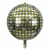 Globo de Pelota Redonda de Película de Aluminio Colorida Plateada Dorada Láser Transfronterizo Disco Ktv Fiesta de Cumpleaños Globo 4D de 22 Pulgadas Disco
