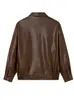 Chaqueta de Cuero para Mujer Primavera y Otoño 2025, Chaqueta de Motociclista de Cuero PU Proteína Sintética, Versátil Abrigo Holgado Estilo Coreano Fresco y Elegante