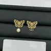 Nuevos Pendientes de Mariposa Hueca Modelo Ab para Mujer Primavera 2025 con Cierres de Plata, Pendientes de Lujo de Gama Alta al por Mayor