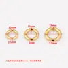 Acero Inoxidable Chapado Eléctrico de 18K Cierre Redondo de Resorte Conector de Extremo para Collar Pulsera DIY Anillo para Llavero Resistente al Desgaste