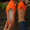 2025 Nuevos Zapatos de Punto Fly-Knit con Punta Aguda para Mujer sin Cordones para Comercio Exterior, Planos Transpirables de Punta Cruzada, Zapatos Profesionales de Empeine Bajo