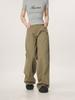Calça Casual Curva da Moda Estilo Japonês Transfronteiriça para Mulheres, Primavera Pesada High Street Wide-Leg Longa, Vibe Solta Versátil Esportiva