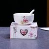 Juego de tazones de porcelana azul y blanca Actividad de venta por lotes Tazón de regalo Juego de palillos Juego de tazón y cuchara de cerámica Vajilla Tazón Caja de regalo